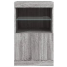 Moderne grijs Sonoma eiken dressoir met RGB LED-verlichting - Dressoirs & buffetkasten