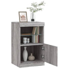 Moderne grijs Sonoma eiken dressoir met RGB LED-verlichting - Dressoirs & buffetkasten