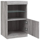 Moderne grijs Sonoma eiken dressoir met RGB LED-verlichting - Dressoirs & buffetkasten