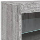 Moderne grijs Sonoma eiken dressoir met RGB LED-verlichting - Dressoirs & buffetkasten