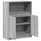 Moderne grijs Sonoma Eiken dressoir met RGB LED-verlichting - Dressoirs & buffetkasten