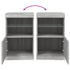 Moderne grijs Sonoma eiken dressoir met RGB LED-verlichting - Dressoirs & buffetkasten