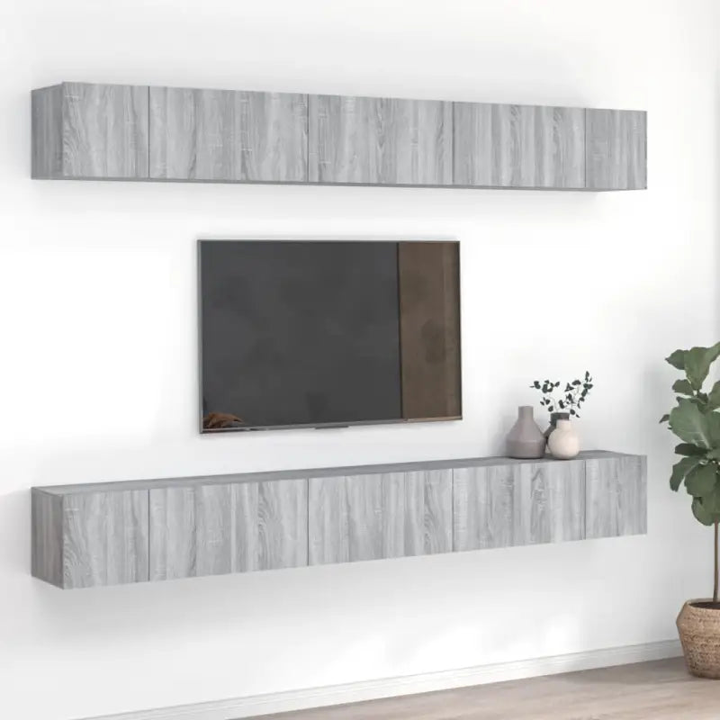 Moderne hangende TV-meubels met veel opbergruimte - Grijs sonoma / 8 / 60 cm - Tv-meubels