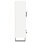 Moderne hoge kast met metalen poten en bewerkt hout - Dressoirs & buffetkasten
