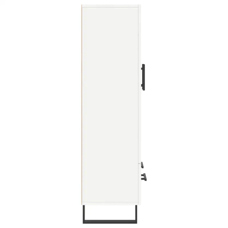 Moderne hoge kast met metalen poten en bewerkt hout - Dressoirs & buffetkasten