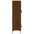 Moderne hoge kast met metalen poten en bewerkt hout - Dressoirs & buffetkasten