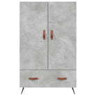 Moderne hoge kast met metalen poten van bewerkt hout - Dressoirs & buffetkasten