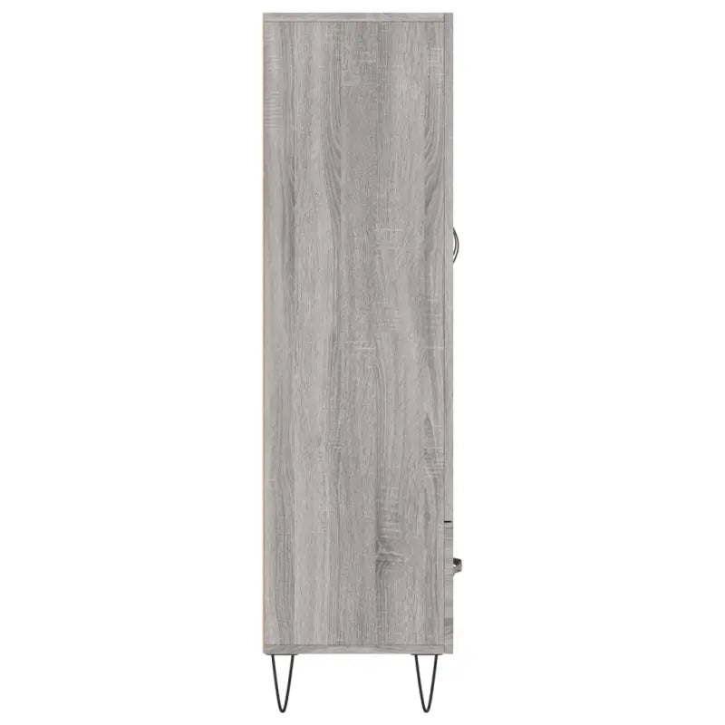 Moderne hoge kast met metalen poten van bewerkt hout - Dressoirs & buffetkasten