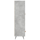 Moderne hoge kast met metalen poten van bewerkt hout - Dressoirs & buffetkasten
