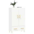 Moderne hoge kast met metalen poten van bewerkt hout - Dressoirs & buffetkasten