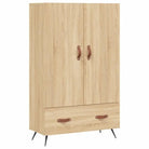 Moderne hoge kast met metalen poten van bewerkt hout - Sonoma eiken / 1 - Dressoirs & buffetkasten