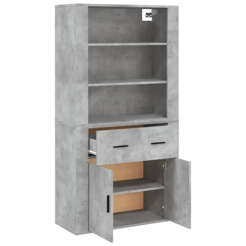 Moderne hoge kast van bewerkt hout voor een stijlvolle uitstraling - Dressoirs & buffetkasten