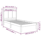 Moderne houten bedframe van massief grenenhout inclusief levering bevat - Bedden & bedframes