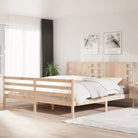 Moderne houten bedframe van massief grenenhout met levering bevat - Naturel / 200 x 200 cm - Bedden & bedframes