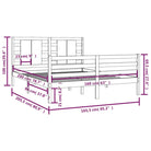 Moderne houten bedframe van massief grenenhout met levering bevat - Bedden & bedframes