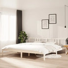 Moderne houten bedframe van massief grenenhout met levering bevat - Wit / 200 x 200 cm - Bedden & bedframes