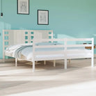 Moderne houten bedframe van massief grenenhout met levering bevat - Wit / 135 x 190 cm - Bedden & bedframes