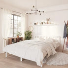 Moderne houten bedframe van massief grenenhout voor stijlvolle slaapkamers - Wit / 120 x 190 cm - Bedden & bedframes