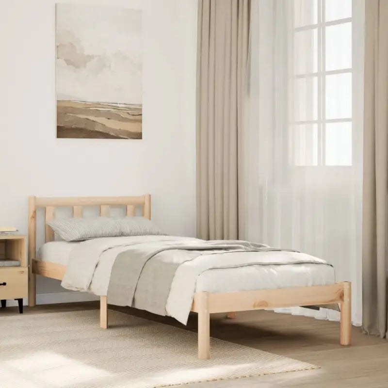 Moderne houten bedframe van massief grenenhout voor stijlvolle slaapkamers - Bedden & bedframes