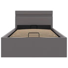 Moderne hydraulische eenpersoonsbed met multiplex lattenbodem en kunstleren bekleding - Bedden & bedframes