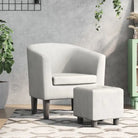 Moderne kuipstoel met duurzaam materiaal voor woonkamer en kantoor - Wit / 1 / Met voetenbank - Fauteuils &