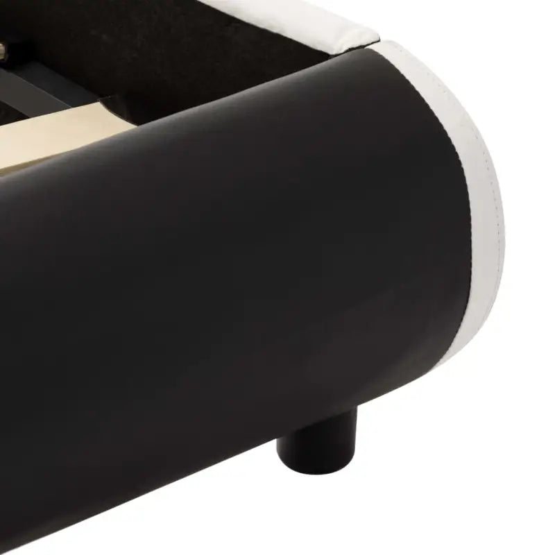 Moderne kunstleren bedframe met gepoedercoat ijzeren frame - Bedden & bedframes