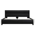 Moderne kunstleren bedframe met gepoedercoat ijzeren frame - Bedden & bedframes