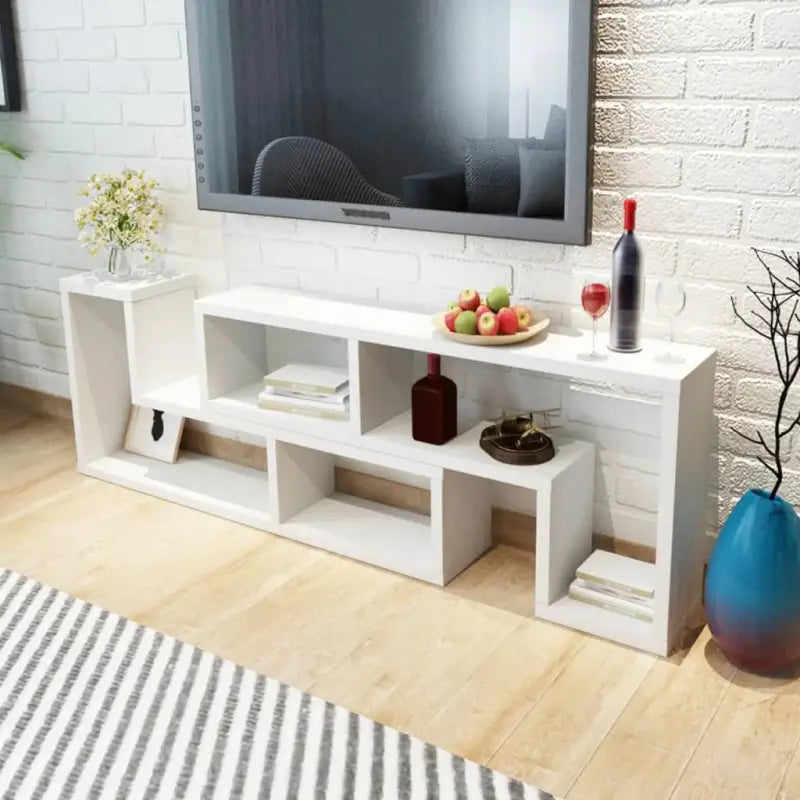 Moderne l-vormige tv-meubels met multifunctioneel en duurzaam ontwerp - Wit / 1 - Tv-meubels