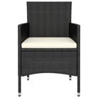 Moderne loungeset met poly rattan en gepoedercoat staal voor buiten - Zwart - Tuinsets