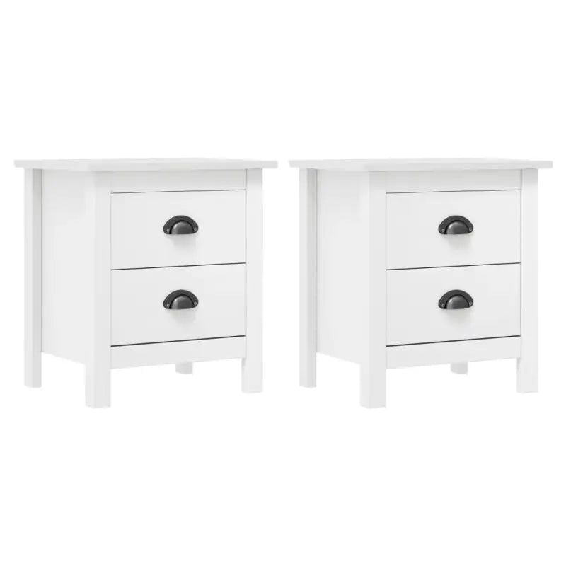 Moderne Nachtkast met Twee Lades voor Organisation en Stijl - Wit / 2 - Nachtkastjes
