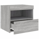 Moderne Nachtkastjes met LED en Grijs Sonoma hout voor elke slaapkamer - Nachtkastjes