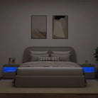 Moderne Nachtkastjes met LED en Grijs Sonoma hout voor elke slaapkamer - Nachtkastjes