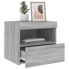 Moderne Nachtkastjes met LED en Grijs Sonoma hout voor elke slaapkamer - Nachtkastjes