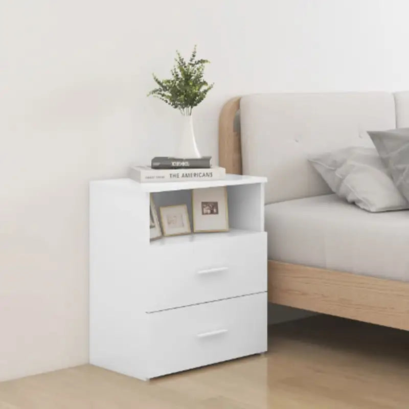 Moderne nachtkastjes met opbergruimte voor een strakke slaapkamerstijl - Wit / 1 - Nachtkastjes