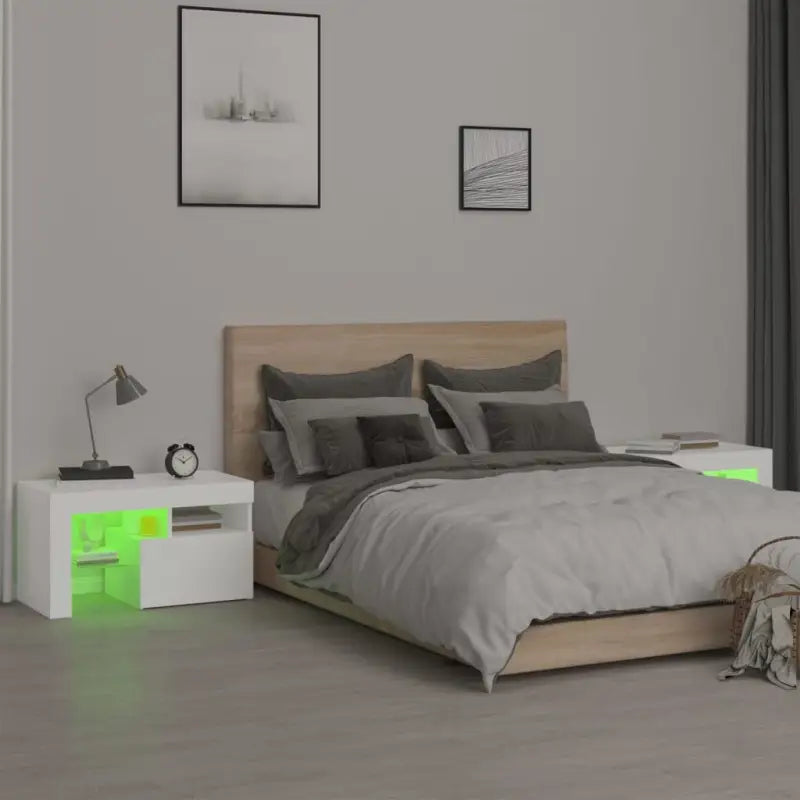 Moderne nachtkastjes met RGB LED-verlichting en elegante uitstraling - Nachtkastjes