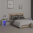 Moderne nachtkastjes met RGB LED-verlichting en elegante uitstraling - Betongrijs / 1 - Nachtkastjes