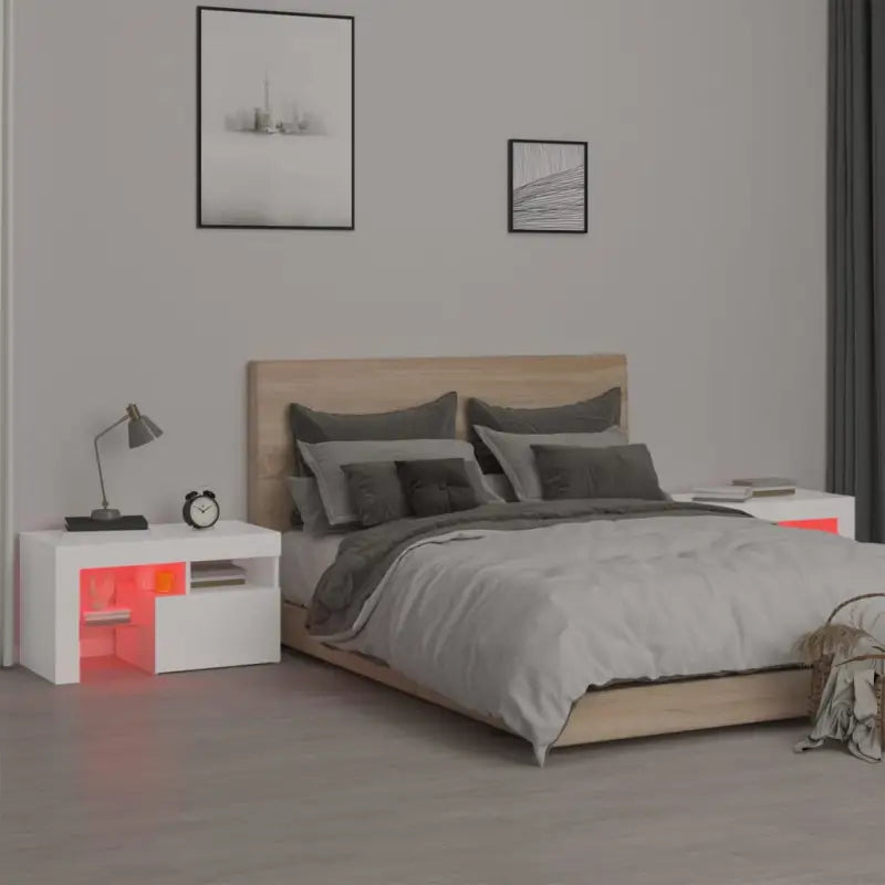 Moderne nachtkastjes met RGB LED-verlichting en elegante uitstraling - Nachtkastjes