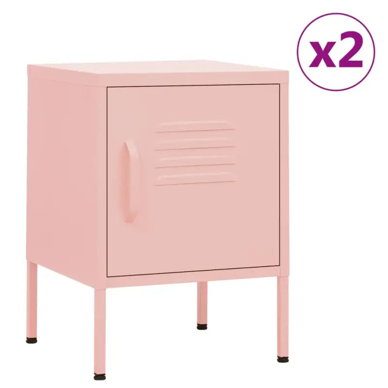 Moderne nachtkastjes met verstelbaar schap voor stijlvolle opbergruimte - Roze / 2 - Nachtkastjes