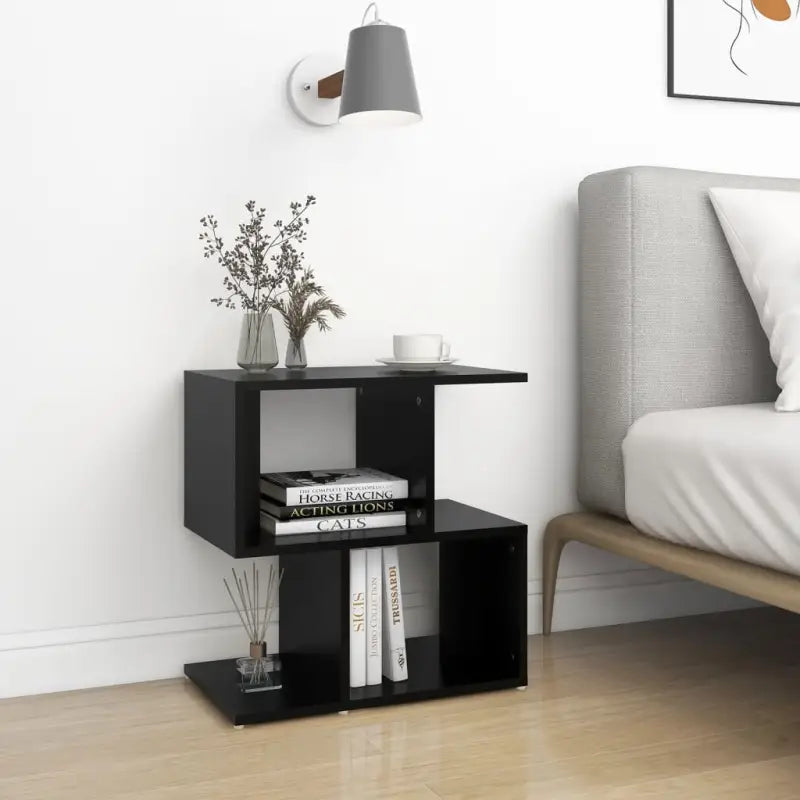 Moderne nachtkastjes van bewerkt hout gemakkelijk schoon te maken - Zwart / 1 - Nachtkastjes
