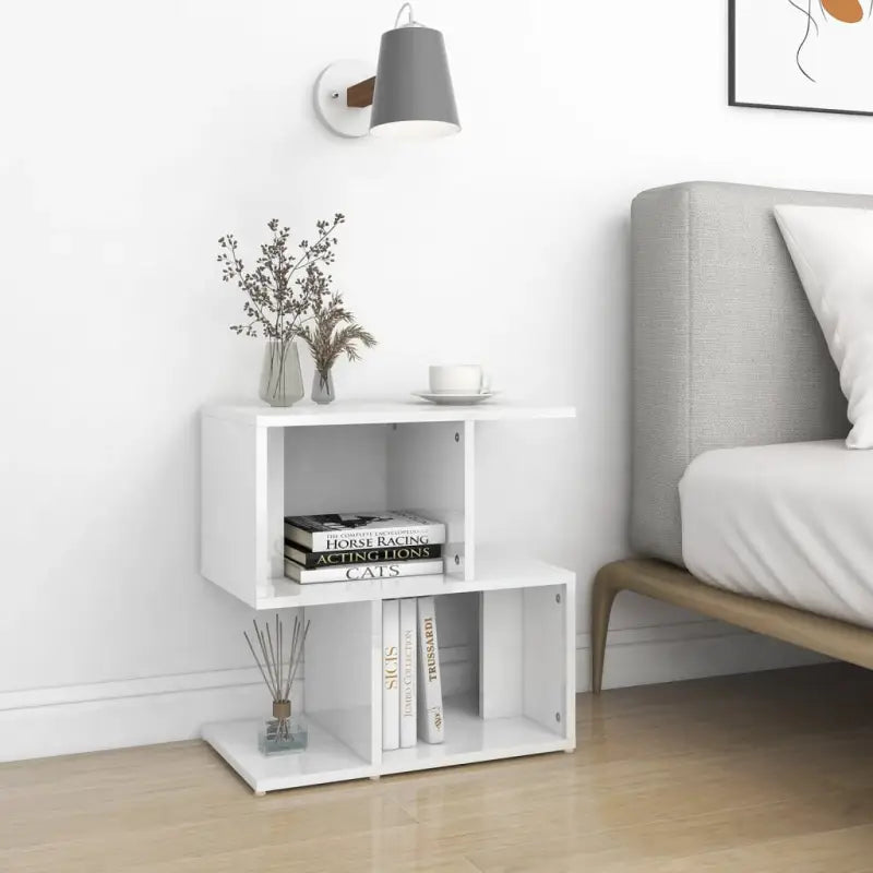 Moderne nachtkastjes van bewerkt hout gemakkelijk schoon te maken - Hoogglans wit / 2 - Nachtkastjes