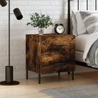 Moderne nachtkastjes van bewerkt hout voor een stijlvolle inrichting - Gerookt eiken / 1 - Nachtkastjes