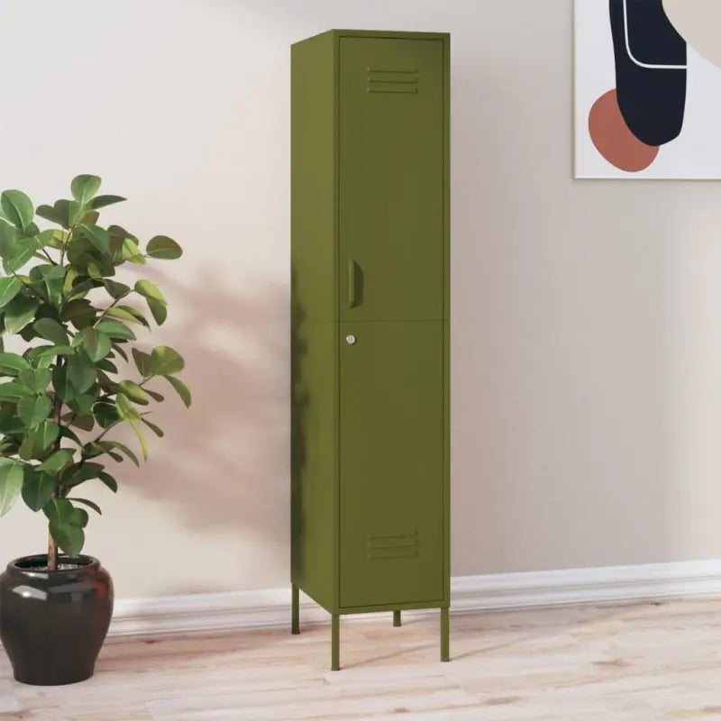 Moderne opbergkast met verstelbare schappen voor kantoor of interieur - Olijfgroen / 1 - Opbergkasten & lockerkasten