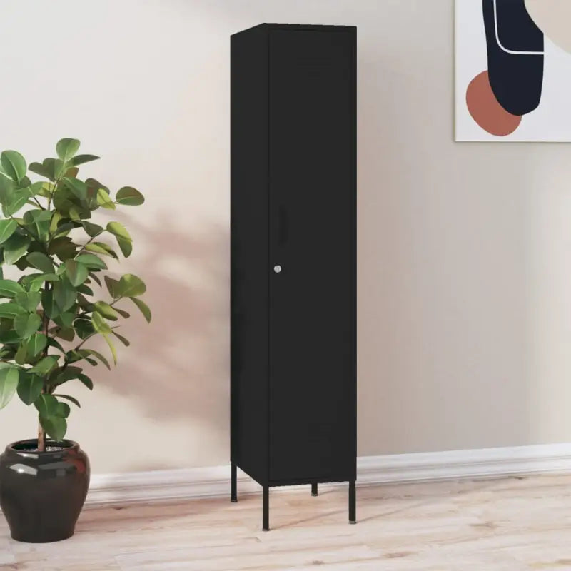 Moderne opbergkast met verstelbare schappen voor kantoor of interieur - Zwart / 1 - Opbergkasten & lockerkasten