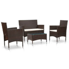 Moderne PE Rattan Tuinmeubelset voor Buitenruimte - Bruin - Tuinsets