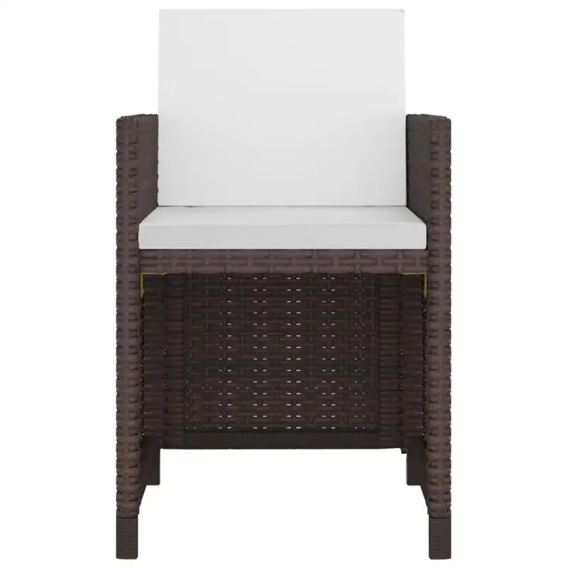 Moderne rattan tuinset met stalen frame en glazen tafelblad - Bruin / 225 cm tafellengte / 12x Fauteuil + Tafel