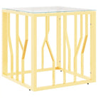 Moderne salontafel met gehard glas en roestvrij stalen frame - Salontafels