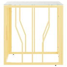 Moderne salontafel met gehard glas en roestvrij stalen frame - Salontafels