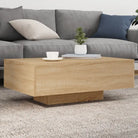 Moderne salontafel met LED-verlichting en duurzaam bewerkt hout - Sonoma eiken / 85 x 55 x 31 cm / 1 - Salontafels