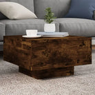 Moderne salontafel met LED-verlichting en duurzaam bewerkt hout - Gerookt eiken / 55 x 55 x 31 cm / 1 - Salontafels