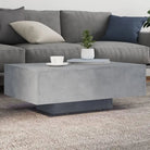 Moderne salontafel met LED-verlichting en duurzaam bewerkt hout - Betongrijs / 85 x 55 x 31 cm / 1 - Salontafels